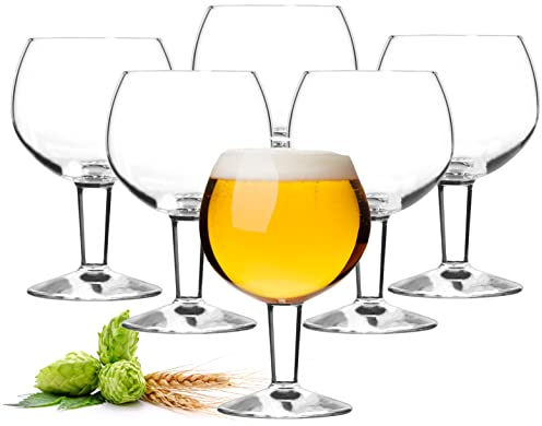 Stephans Möbelbörse 12x Biergläser mit Stiel Biertulpen Bierkelch Craft Beer Stielbierglas Bierkelch Pilsgläser Weizen Glas Trinkgläser Bistro 410ml