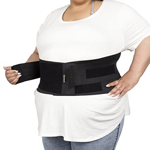 BraceUP Rückenbandage in Übergröße für Frau und Mann - 3XL bis 5XL Extra große untere Rückenstütze mit Riemen und Kompression, Unterleibsbinde in Übergröße (3XL)