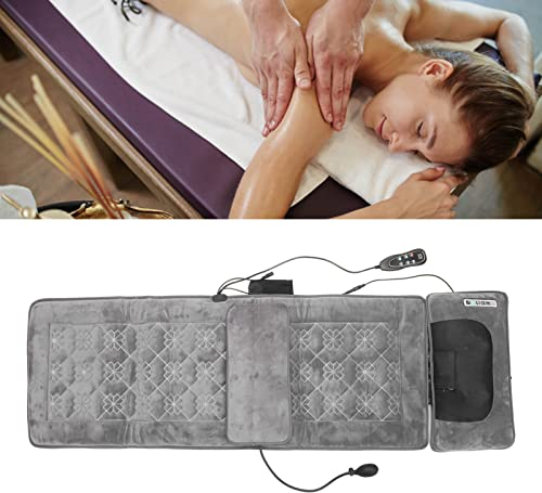 Ganzkörper-Massagematte,Massagematte mit Wärmekissen Zur Linderung von Rückenschmerzen,Körpermassage-Pad Vibrationsbeheiztes Shiatsu-Massage-Pad für Rücken, Nacken und