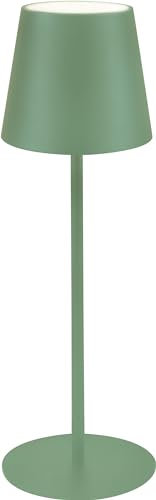 Majestic AGATA - Lampada da tavolo LED senza fili ricaricabile, Lunga durata, Dimmer Touch, Luce Calda-Naturale-Fredda, per interni ed esterni IP54, H37cm, Verde