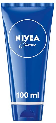 NIVEA Creme Tube Universalpflege, klassische Feuchtigkeitscreme für alle Hauttypen, reichhaltige Hautpflege mit hautverwandtem Eucerit (100 ml)