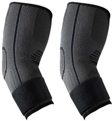 Ellenbogenbandage mit Kompressionsband -armbandage，support ellenbogenschutz golferarm unterarm ellenbogenschützer tennisarm manschette-Herren und Damen-Gewichtheben und Outdoor Sport（Schwarz,L）