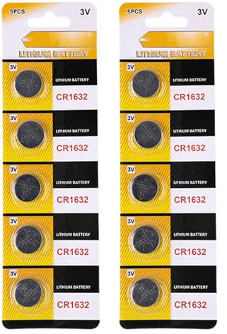 Rudiaoa Pila a bottone, CR1616 CR1620 CR1625 CR1632 al litio a bottone 3 V per telecomando chiave auto e bassa potenza