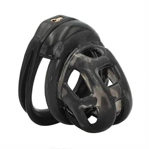 MAGMERNHT Male Chastity Device, Soft Silicone TPE Material Lightweight Cock Cage for Men Penis Bondage, Discreet Invisible Lock Chasity Cage with 4 Cock Rings, BDSM Sex Toys for Men (Black, S)