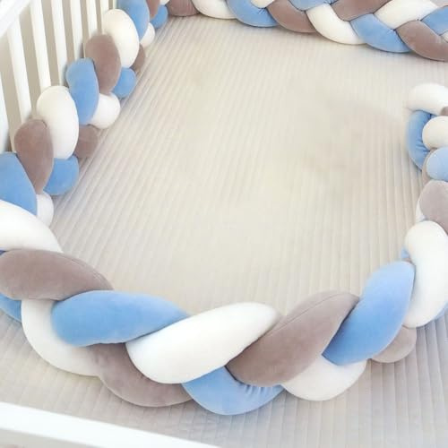 AZMAHT Paracolpi di Sicurezza Morbido Anticaduta Cuscino a Serpente Intrecciato Protezione Morbida e Sicura Sponda Letto Bambini Coccoloso Soffice Intrecciato,R19,100CM