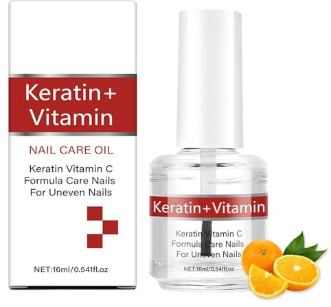 Keratin + Vitamins C Nail Cuticle Oil, Keratin Protein nail Strengthener for Weak Nails, Nail Moisturizes And Strengthen Oil, Impove Cracked Nails & Rigid Cuticles, Deep Moisture For Nails, Cuticles