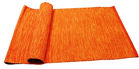 Purpledip Organic Yoga Mat: Handwoven Thick Anti-Skid Cotton Mats Designed for Yogasana, Pranayam, Surya Namaskar or Any Exercise (11369)