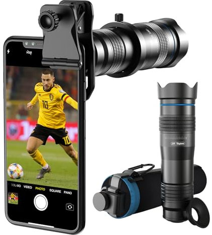 Evil Eye HD Cell Phone Lens-28X Telephoto Lens with Shutter for iPhone Samsung,Huawei,Xiaomi,Android Smartphone,Monocular Telescope