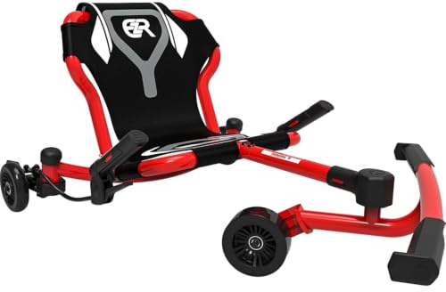 EzyRoller Drifter X Trike trehjuling drift barnfordon lekutrustning för utomhusbruk trehjuling barn trehjuling skoter 6–14 år (röd)