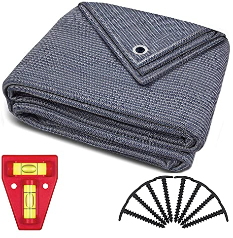 smartpeas Vorzeltteppich - Camping Outdoor Teppich Blau/Grau - Camping Vorzeltteppich ist Aus Polyethylen (HDPE) Mit Edelstahl-Ösen Robust und Waschbar
