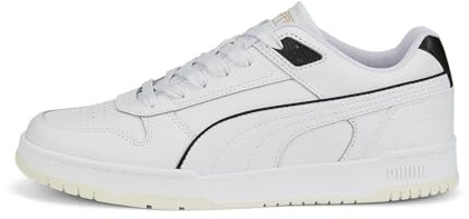 Puma Unisex Adults Rbd Game Low Sneakers, Puma White-Puma Black-Puma Team Gold, 12 UK