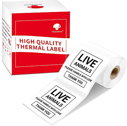 Phomemo M110 M108 M100 M120 M200 M220 M221 Etichette Termiche - Etichette per Indirizzi, Etichette Autoadesive Quadrate Multiuso, 50x50 mm, 150 Etichette/Rotolo