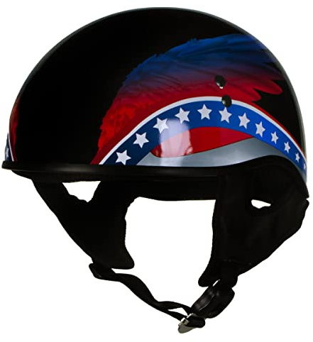 Hot Leathers Advanced DOT Skull Cap Half Helmet - Lightweight Composite Shell Beanie - Open Face - Men & Women