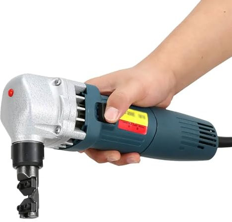 380W Electric Nibbler, 1700RPM Industrial Metal Cutter With Storage Box, Cut 1.8mm/0.07'' Steel Plate, Metal Scissors for Stainless Steel, Aluminium, Plastic