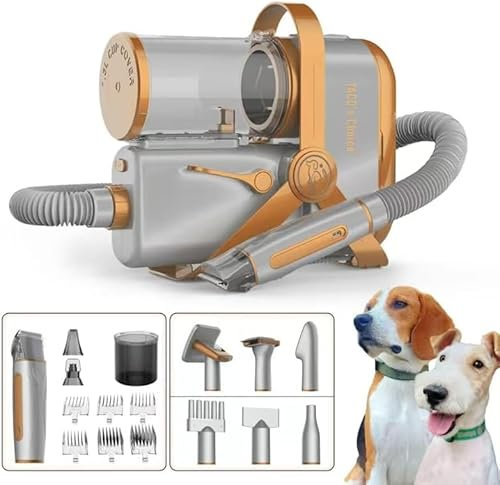 TACO's Choice Dispositivo 3 in 1 per la cura degli animali domestici – Tagliacapelli con aspirapolvere e asciugacapelli – Cura professionale del pelo per cani e gatti – Silenzioso, forte, facile da