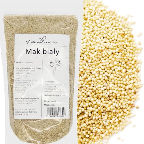 Graines de Pavot Blanc Naturel 500g – Idéales pour Pâtisserie et Farce de Croissants, Riche en Fibres et Protéines | KUCHNIA ZDROWIA