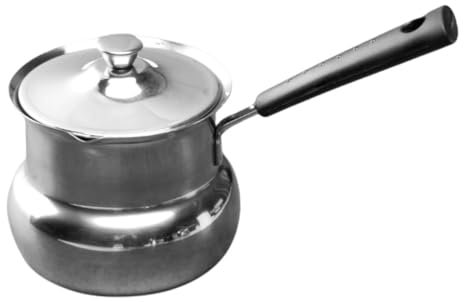 DECHOUS Küchenmilchtopf Aus Dicken Edelstahl Kleiner Kochtopf Milchwärmer Milchkännchen Für Herd Und Ofen Mit Deckel Für Babykost Und Suppen Vielseitig Für Milch Und Kaffee