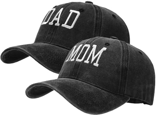 XYIYI Confezione da 2 Cappelli da Baseball Vintage Lavati Unisex, Cappello da Golf per Papà, Cappello Regolabile Classico a Profilo Basso e Semplice per Uomo e Donna, taglia unica