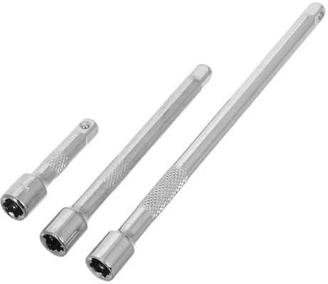 UKCOCO 3pezzi Barre Prolunga Per Chiave Cricchetto e Adattatori in Acciaio Vanadio Diverse Lunghezze Per in Aree Ristrette e Connessione