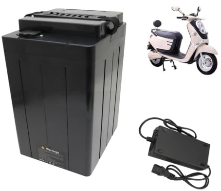 HJGHY E-Bike-Akkus 48V 50Ah 40Ah Lithium-Akku 60V 30Ah 20Ah Austauschbarer Akku 72V 22,5Ah 18Ah Motorradakkus für 950W-2400W Motoren mit Ladegerät,48v20ah