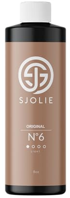 SJOLIE Spray Tan Solution - No. 6 - Light Hydrating Tanning Solution | Sunless Tanner for an All Natural, Sun-Kissed Glow (8oz)