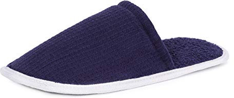 Ladeheid Damen Frottee Spa Slipper Hausschuhe 26 cm Lange LA40-209/210 (Dunkelblau29-2, Einheitsgröße)