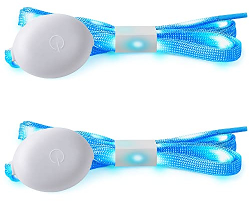Syhood LED Light up Shoe Laces Nylon Flashing Shoelaces,Blue