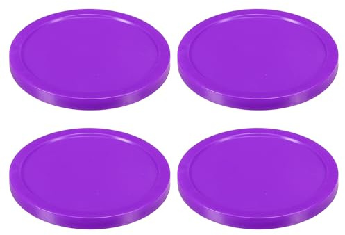PATIKIL Discos de Air Hockey de 3.2, 4 Unidades de Discos Pesados de Repuesto, Accesorios de Equipamiento, Color Morado