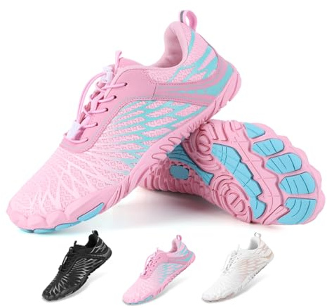 BibHoly Barfotaskor dam herr barfotaskor lätta andningsbara traillöparskor halkfria träningsskor promenadskor med Zero-Drop Solhe