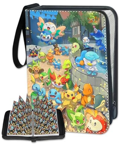 Album da collezione grande per carte, 50 pagine, capacità di 900 carte, raccoglitore portatile, impermeabile, regalo per bambini