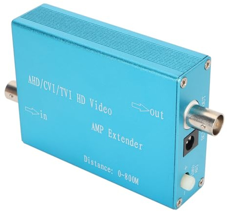 Amplificatore di Segnale Video, AHD CVI TVI Amplificatore di Segnale Amplificatore Video Plug and Play Ad Alta Definizione, Portata di Trasmissione di 2624,7 Piedi