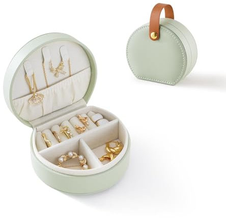 Fonyiunce Porta Gioielli Donna, Mini portagioie da Viaggio, Gioielli Scatola Organizer Grande Scatola Portagioie da Viaggio, Porta Gioielli da Comodino, Portagioie Adatto per Anelli, Collane, Orecchin