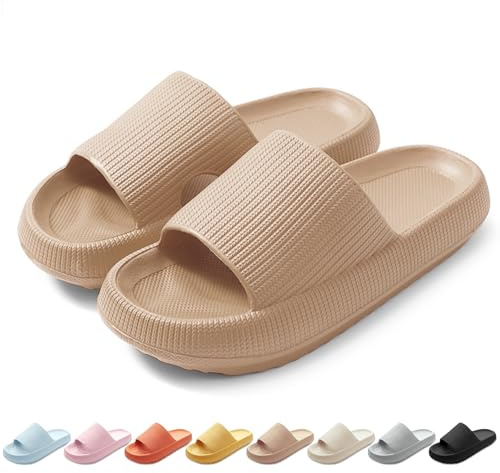 HEOAARG Chaussons pour Homme Femme Antidérapants Pantoufles de Douche Nuage Sliders à Séchage Rapide Soft Slippers Légèreté Tongs Sandales pour Intérieur Extérieur