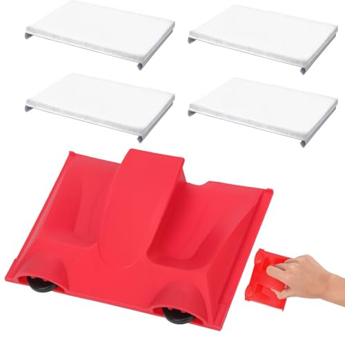 Paint Edger Trimmer with 4pcs Replacement Pad Refills, Edge Painting Tool | for Wall Paint Pad Applicator for Ceilings Corner Edges Painter Trim Painting Supplies