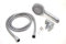 S&M 121012 Kit de ducha premium con alcachofa cromada de 5 chorros + manguera flexible de ducha de 1,75 m + soporte de pared y tornillos