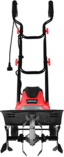 GRAFFY 10 Amp Electric Garden Tiller, Rototillers Tool with 14 Inch Tilling Width & 9 Inch Working Depth, Corded Electric Tiller and Cultivator for Garden, Lawn, Digging, Weed Removal