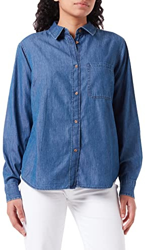 JJXX Women's Jjxx Jxcora Regular Chambray Shirt Noos Blouse, Medium Blue (Medium Blue Denim), S