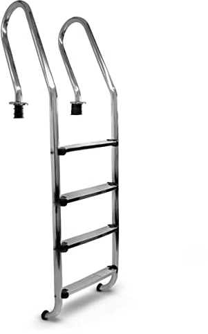 Paradies Pool® Edelstahl V2A Einhänge - Poolleiter Mixto Tiefbecken für eingelassene Becken bis 150 cm Tiefe, Menge: 1