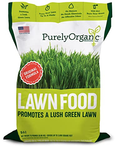 Purely Organic Products Lawn Food 10-0-2, 15 LB (Covers 3,000 Square Feet)