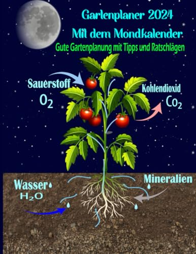 Gartenplaner 2024 Mit dem Mondkalender: Gute Gartenplanung mit Tipps und Ratschlägen. (Mondlandwirtschaft)