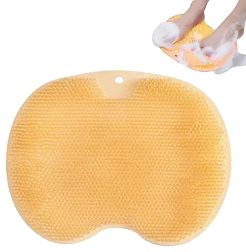 Masseur nettoyant pour laveur de pieds,Tapis de récurage arrière fixé au mur - Brosse nettoyante pour pieds en silicone pour sol de douche, baignoire, améliore la circulation des pieds