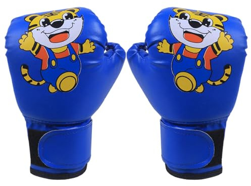 Gants de Boxe pour Jeunes, Gants Boxe Enfant 3-12 Ans, Mitaine Junior en Cuir PU À Motif Dessin Animé, Gants de Boxe D'entraînement, Gants de Boxe Sparring pour Sac de Boxe