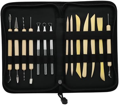 ARTME 14pc Clay Tools Kit for Pottery Ceramic Sculpting with Case