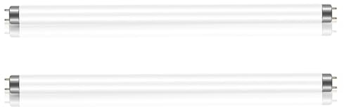 Liuyife Paquete De 2 Tubos Fluorescentes T8 De 15W, Tamaño: 450 mm, Blanco Frío 4000K, Casquillo G13, Lámpara De Bajo Consumo, Luz De Emergencia De Bajo Consumo Para Cocina, Baño, Armario Y Garaje