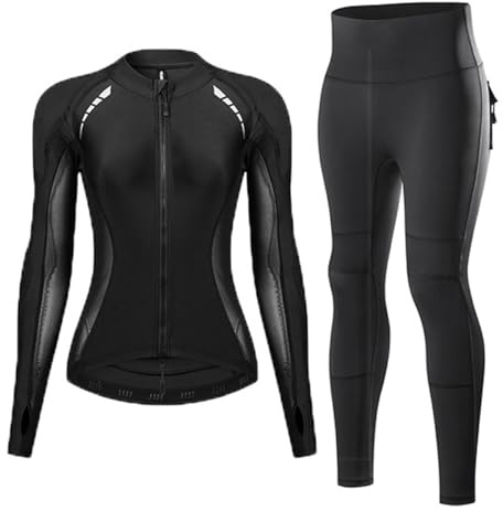 Set completo moto da donna: giacca e pantaloni protettivi imbottiture rimovibili in tessuto elasticizzato traspirante a rete ideale per la guida su strada e gli spostamenti quotidia(Size:L,Color:Nero)