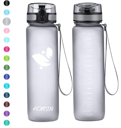 AORIN Sports Water Bottle - 500ml-Tritan Gym Bottle BPA-Free & Drinking Bottles, Leakproof,One Click Flip Lid/Kids,Adults,Gym,Outdoor Sport