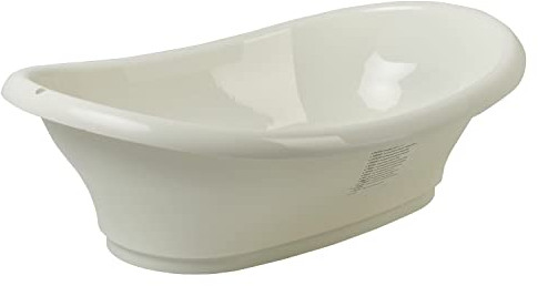 THERMOBABY - Baignoire VASCO - Bain de bébé - Pratique - Innovante - De la naissance à 10 mois - Blanc Muguet - Fabriqué en France
