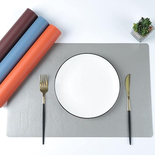 Namzi Salvamanteles Individuales de Piel Sintética, Bajoplatos de Mesa de Comedor, Resistentes al Calor, Protegen Superficies, Antideslizantes, Lavables, Accesorios Decoración Cocina (Juego de 4)