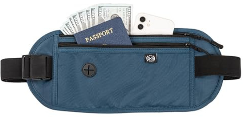 Cinturones de Dinero Ocultos, Riñonera Interiores Viaje Antirrobo, Riñonera Impermeable, con protección Riñonera Debajo de la Ropa para Esconder Efectivo, Tarjetas, Ideal para Hombre y Mujer