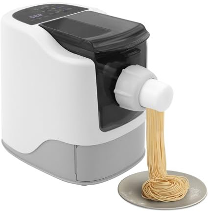 Macchina per pasta elettrica da 260 W, macchina automatica per pasta con 13 forme, impastatrice bidirezionale a 360°, capacità 500 g, impasto e tempo di coming-out, tempo 5 minuti, 34,5 x 19,5 x 26 cm